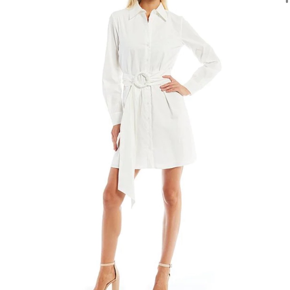 Gianni Bini White Button Down Dress